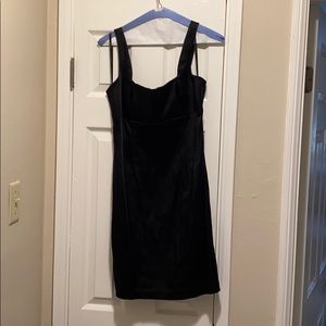 Calvin Klein black silk mini dress